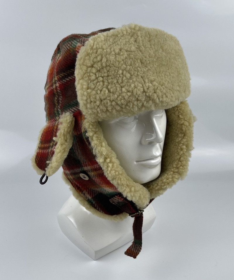 rare polo ralph lauren shearling hat winter hat tc9 - 1