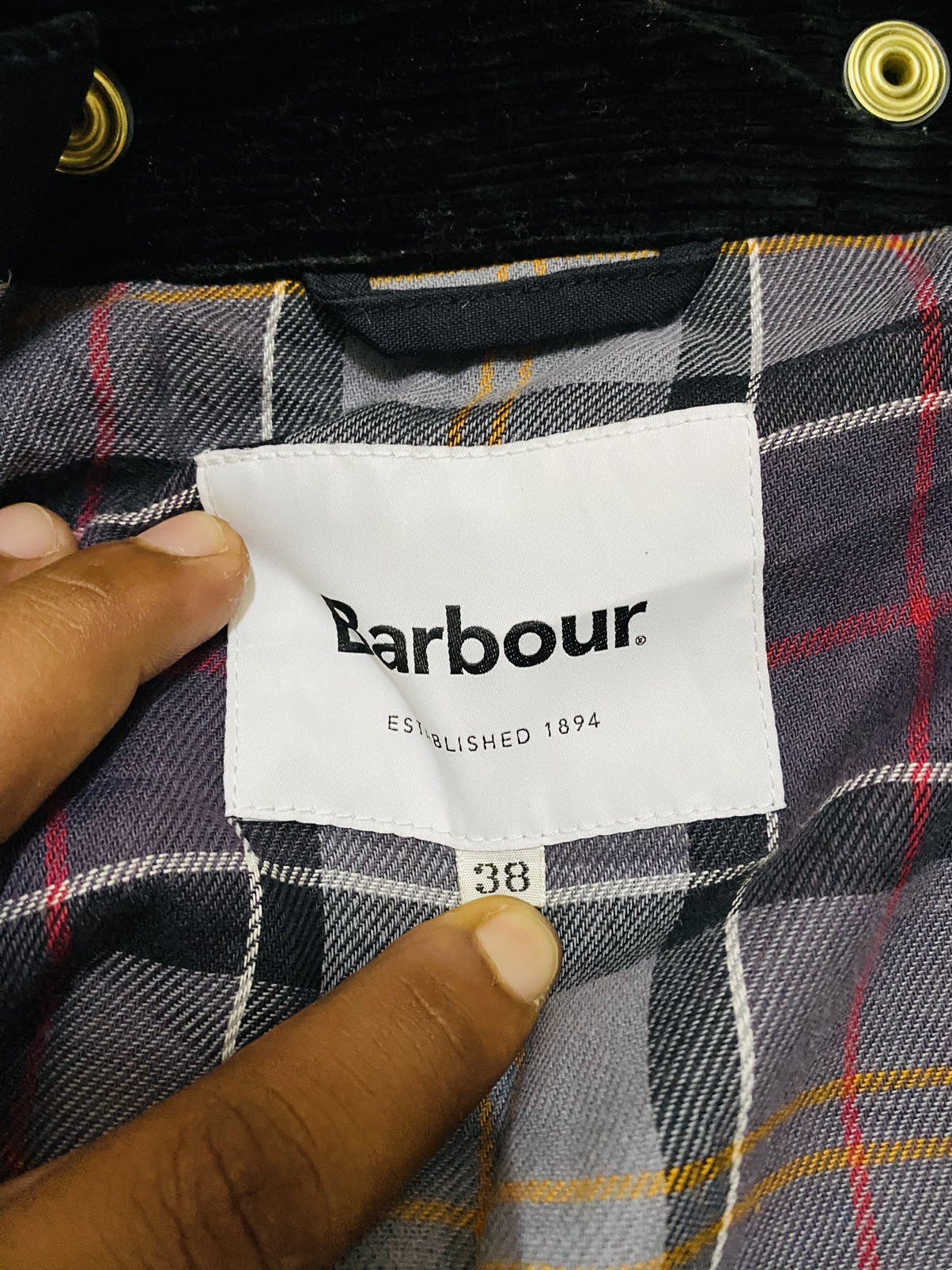 (B) BARBOUR POLYESTER TRENCH COAT - 9
