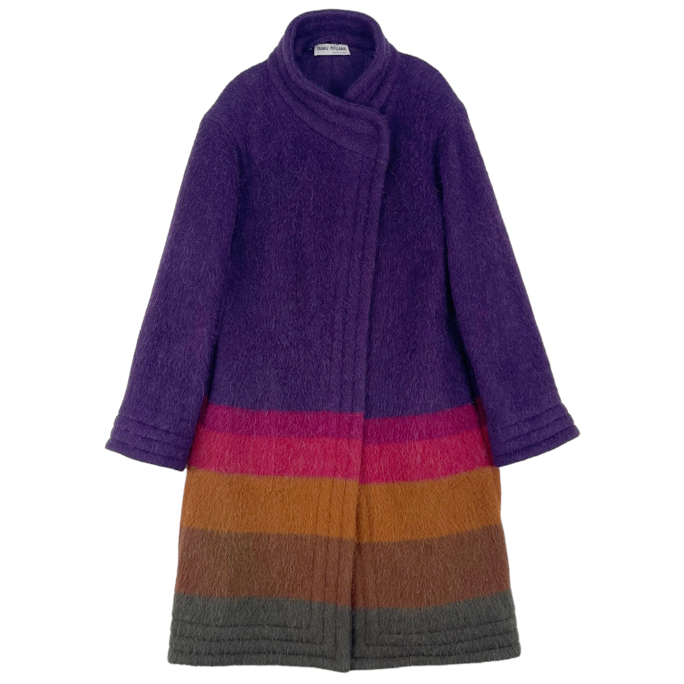 Runaway 1980 Alpca Mohair Multicolor Coat - 4