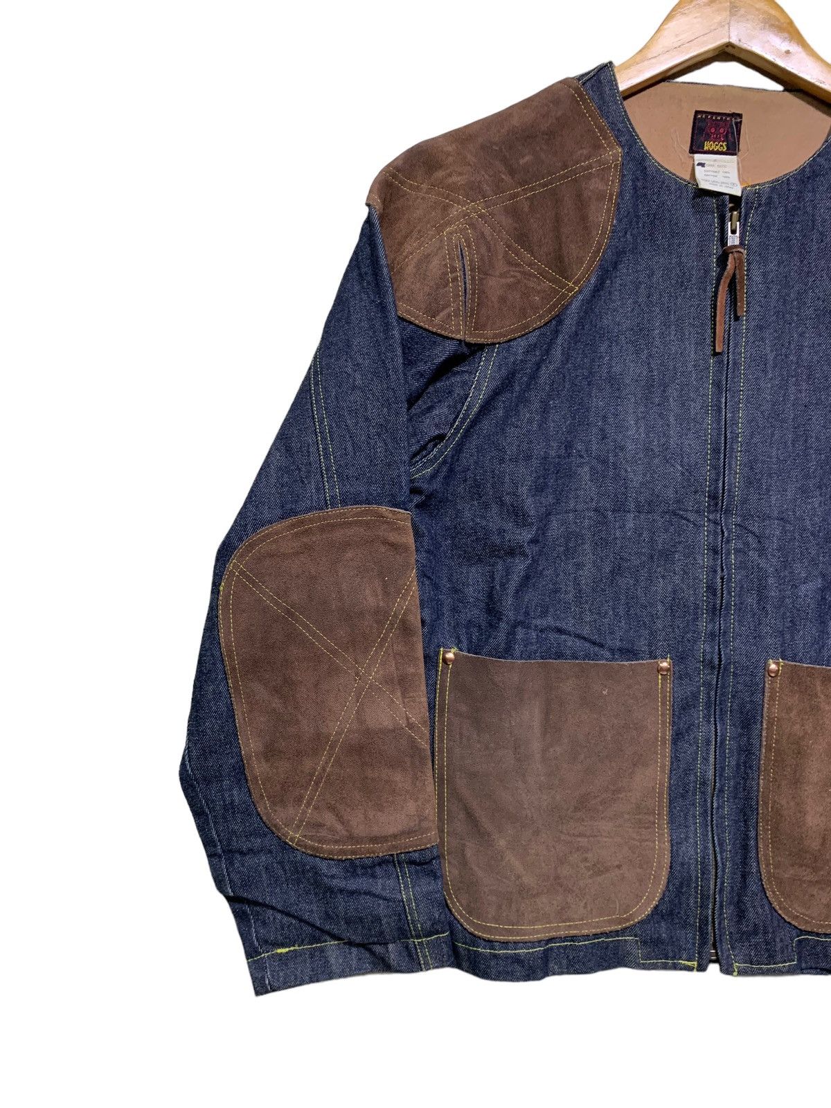 🔥NEPENTHES DENIM JACKETS WITH LEATHER PATCHWORK - 3
