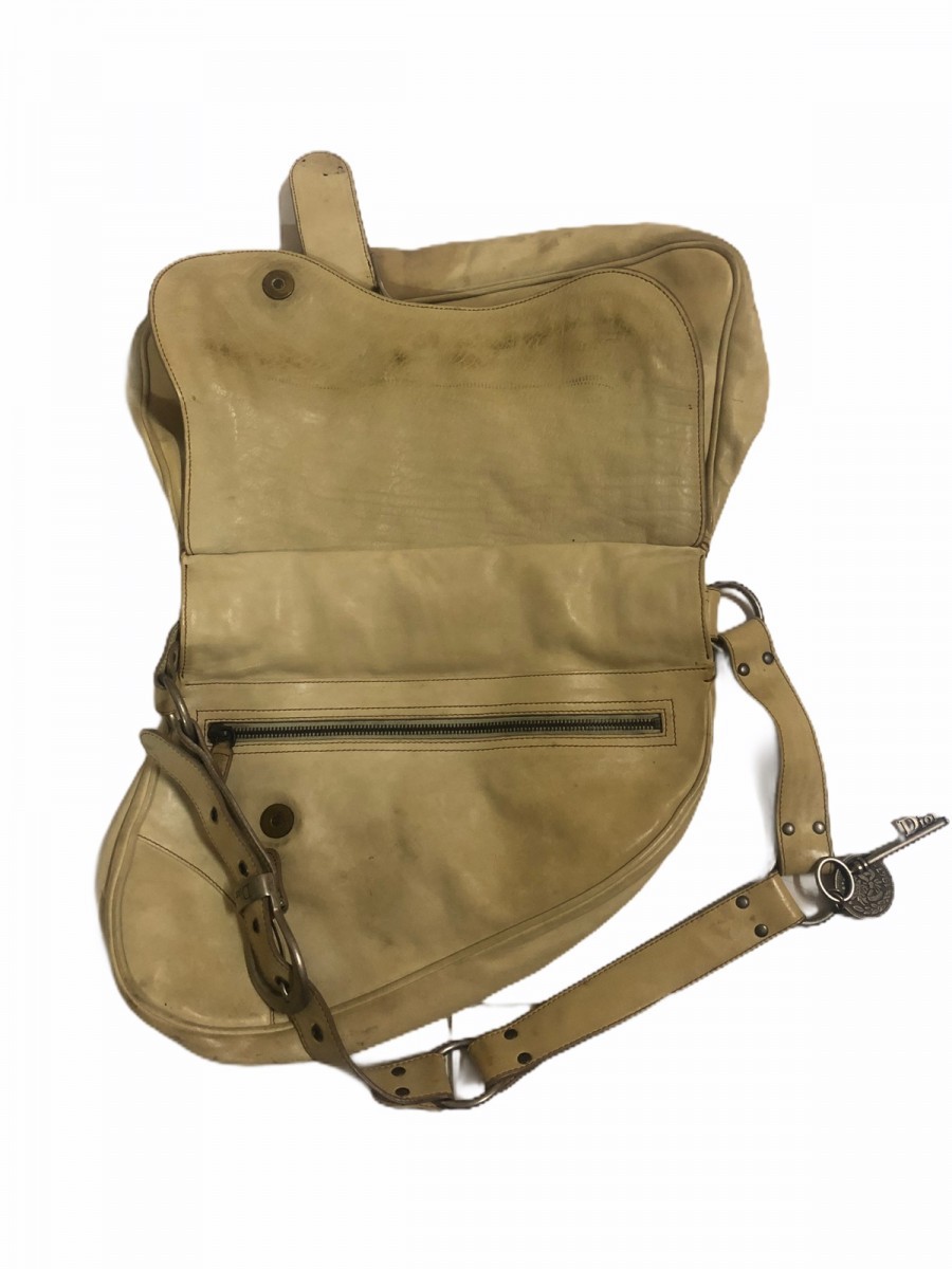 Vintage Collectible Item Gaucho Saddle Bag Beige colour - 4