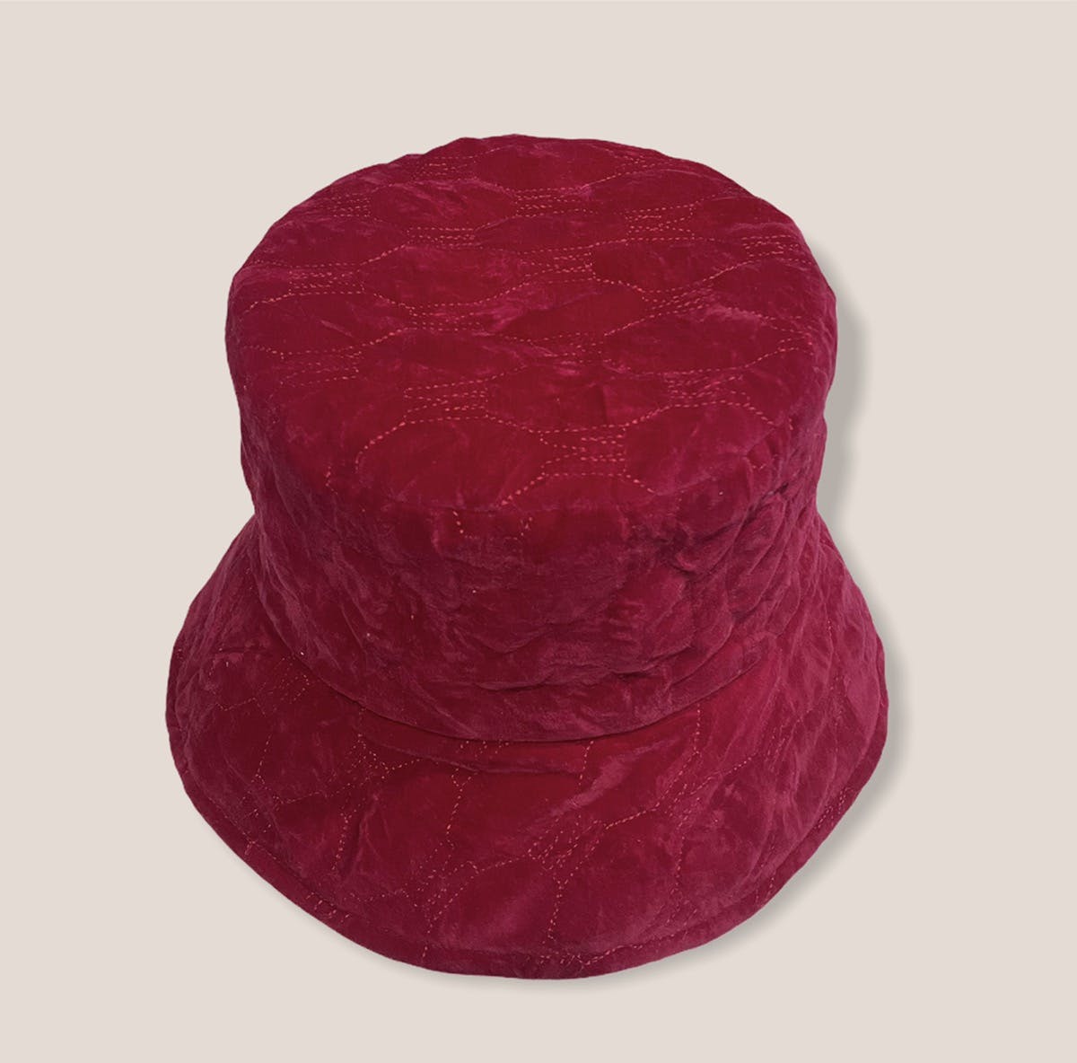 VINTAGE MOSCHINO CHEAP AND CHIC VELVET BUCKET HAT / HAT - 1