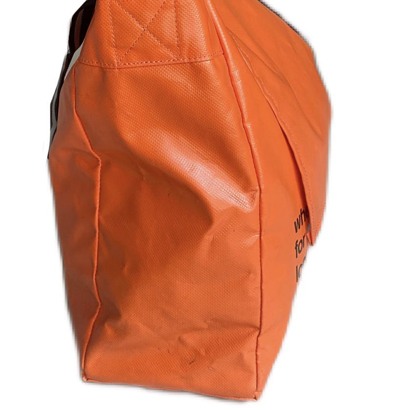 Orange Safety Vinly Cross Body Bag - 3