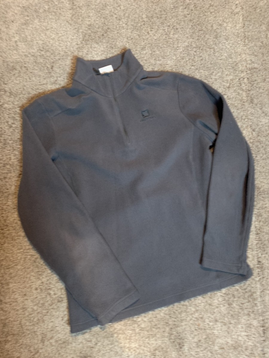 grey quarter zip fleece sweatshirt - 1