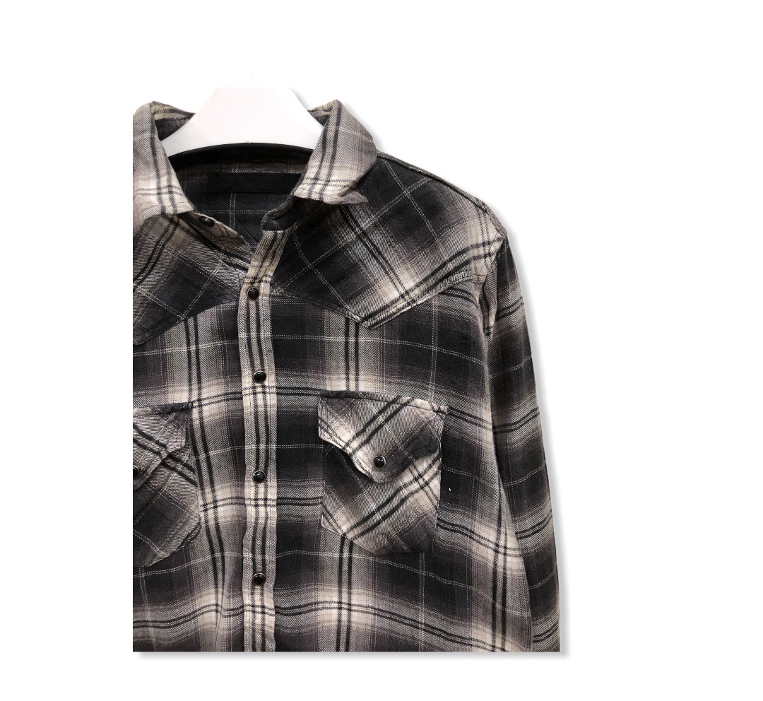 Vintage - Vintage Oval Dice Plaid Tartan Flannel Shirt 👕 - 2