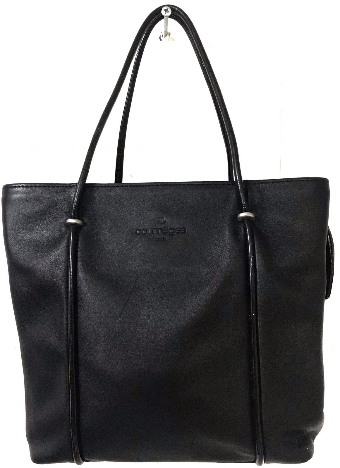 Authentic Courreges Paris Leather Hand Shoulder Bag - 1