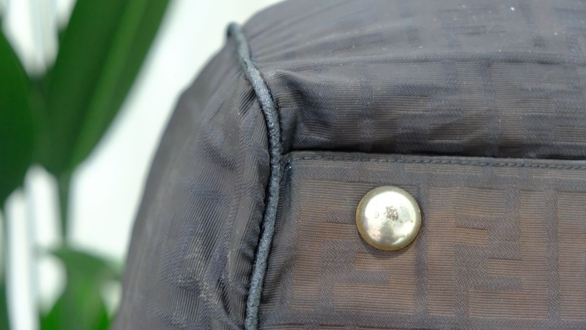 Authentic vintage Fendi black zucca travel bag large saiz - 10
