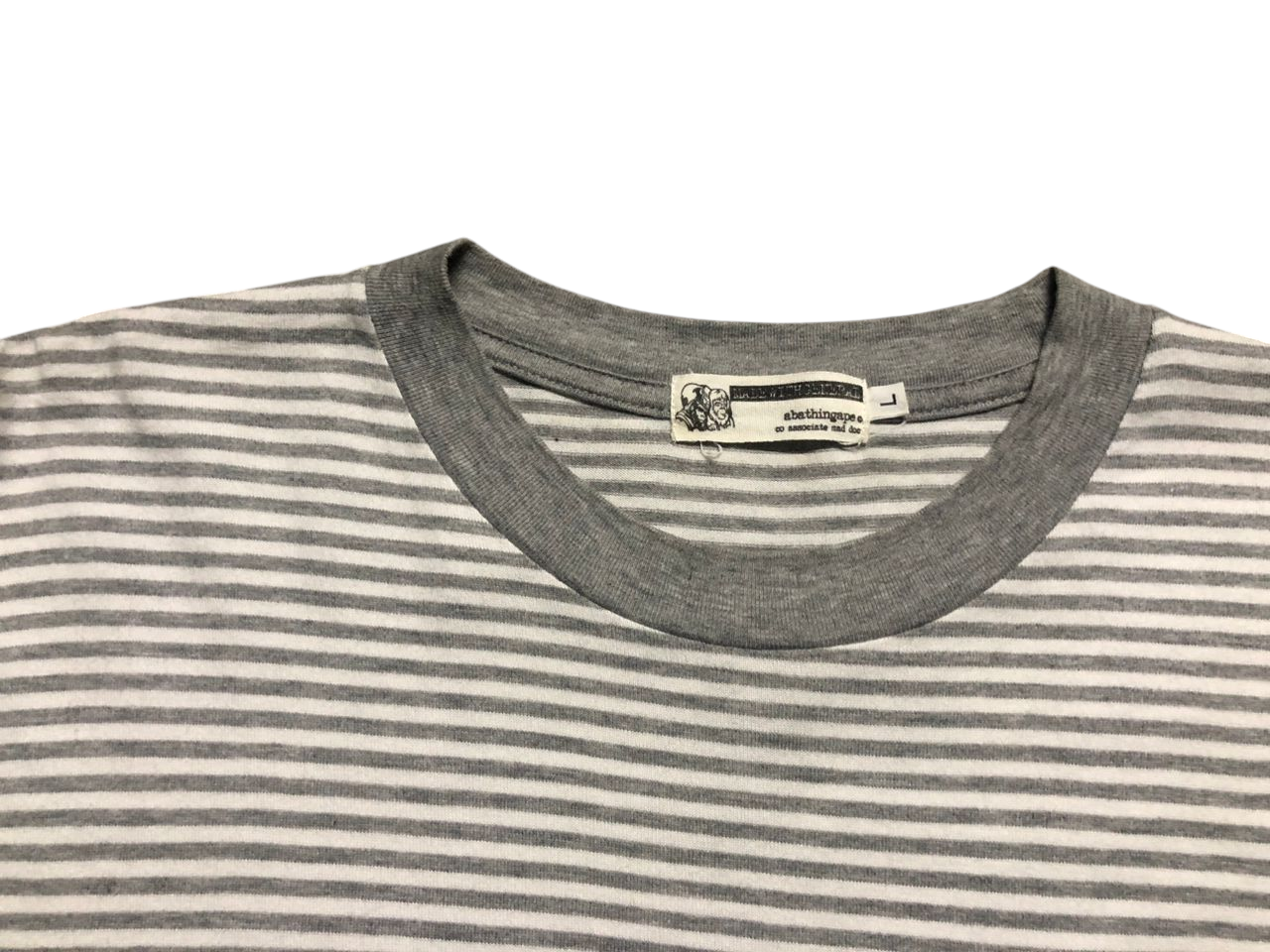 Vintage A Bathing Ape General Stripe Pocket Tee Small Logo - 5