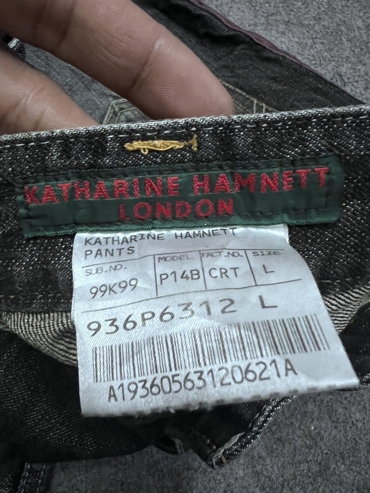 Vintage - FLARED💥KATHARINE HAMNETT LONDON DISTRESSED DENIM PANTS - 7