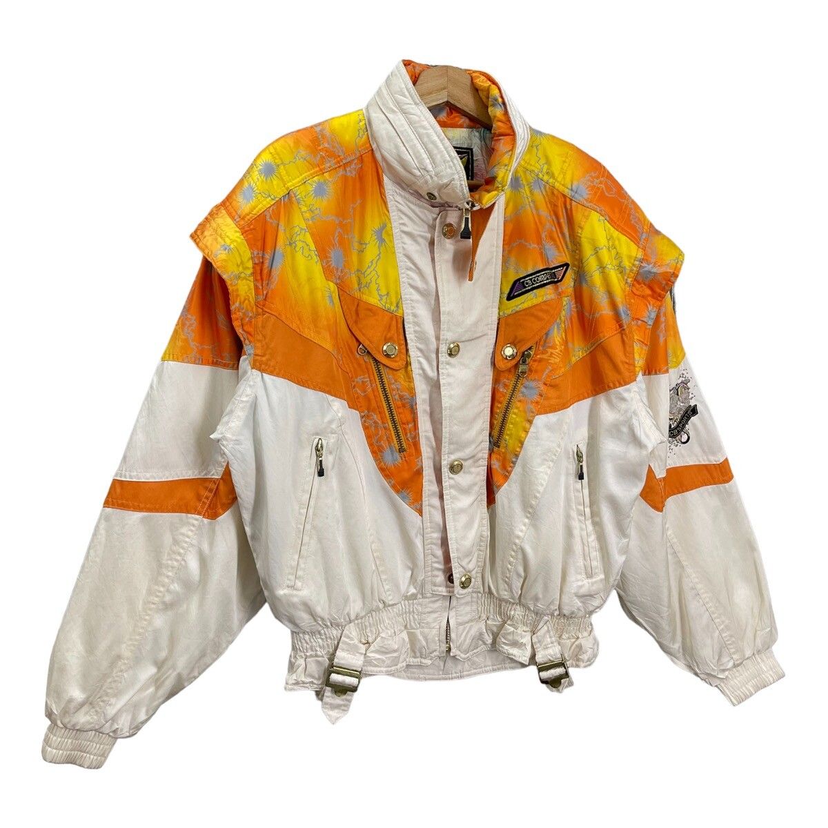 Japanese Brand - Vintage CB Sport White Fullzip Ski Jacket Size M - 2