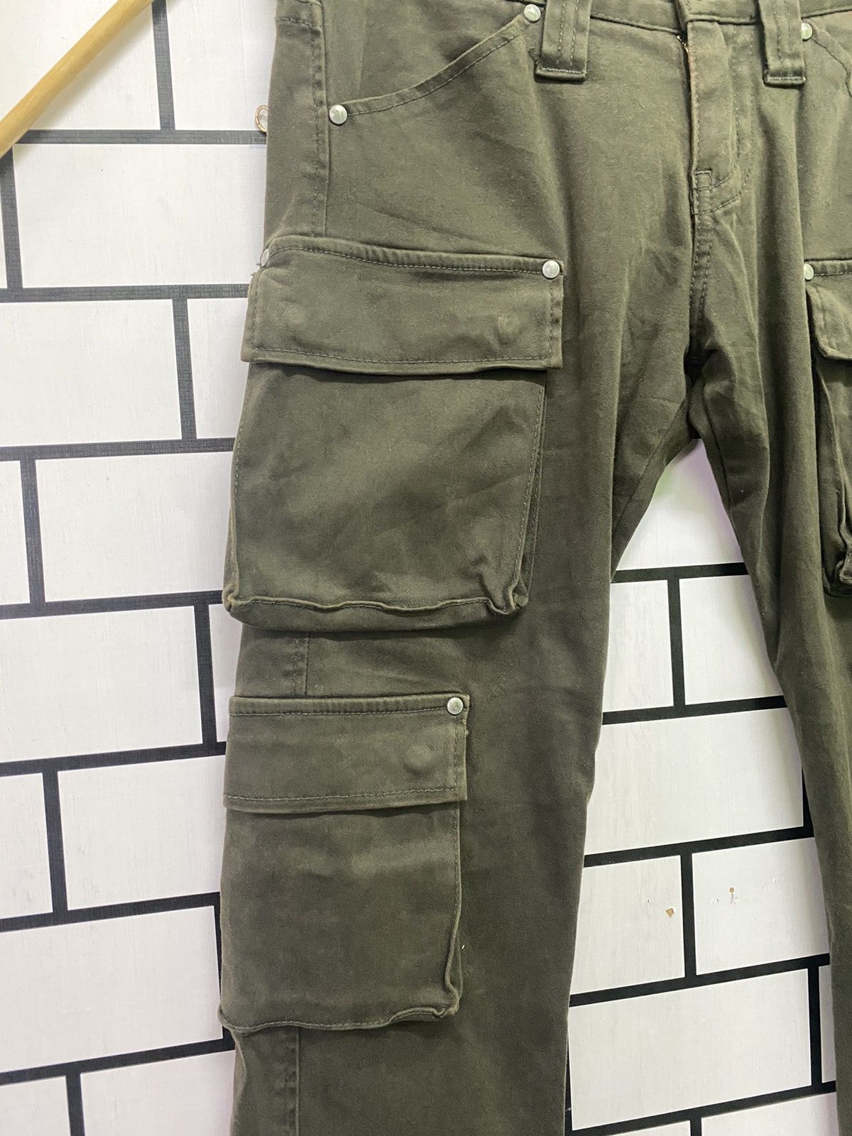 Japanese Brand - VAROSH Japan Low Rise Green Tactical Cargo Trousers - 9