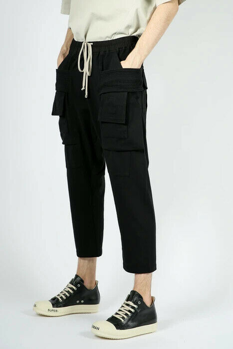 Brand New With Tags Rick Owens Drkshdw Men's Prototype Creatch Cargo Cropped Pants - 3