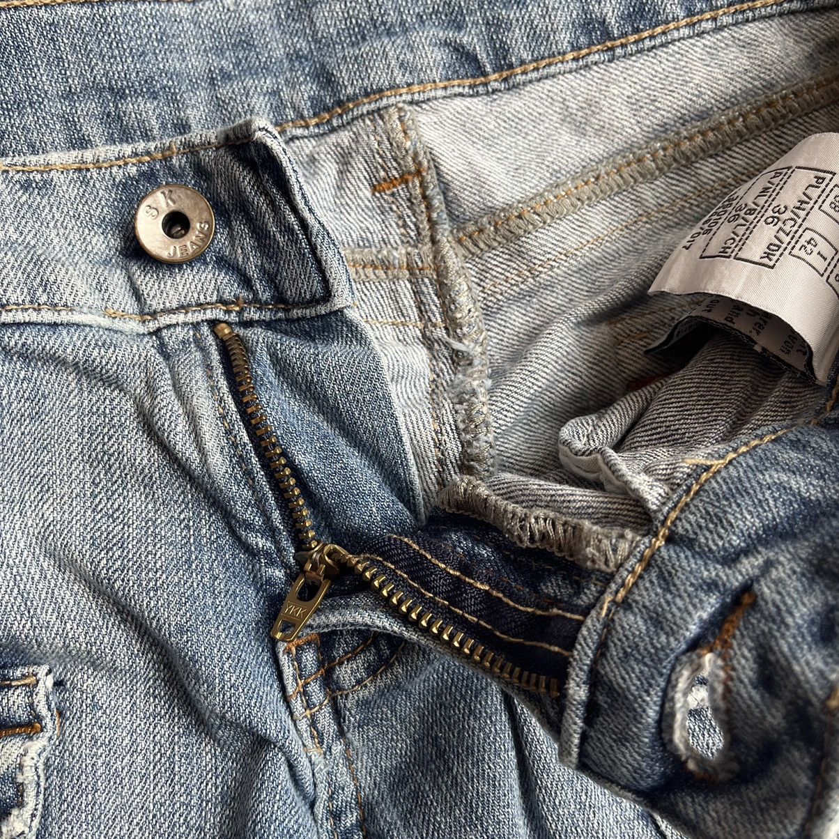 Japanese Brand - Avant Garde Designer Pockets Denim SK Jeans Bush Pants - 13