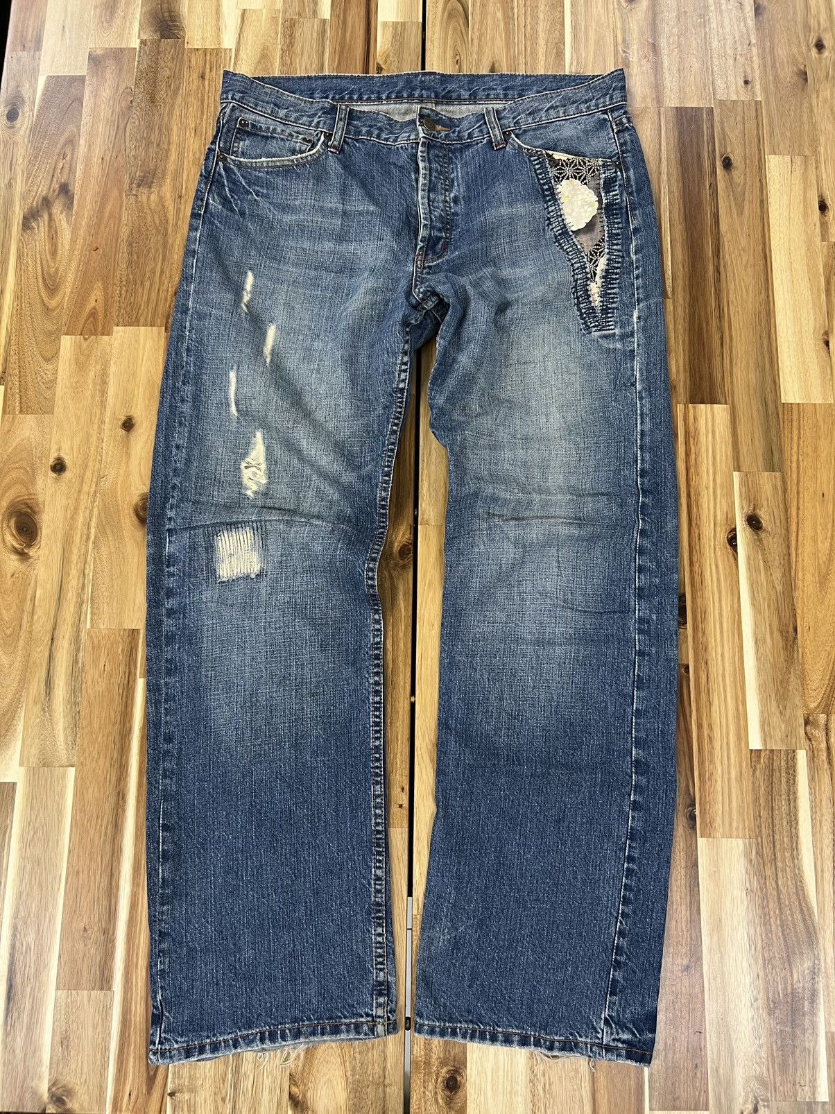 Takeo Kikuchi Rare Boro Jeans Denim - 1