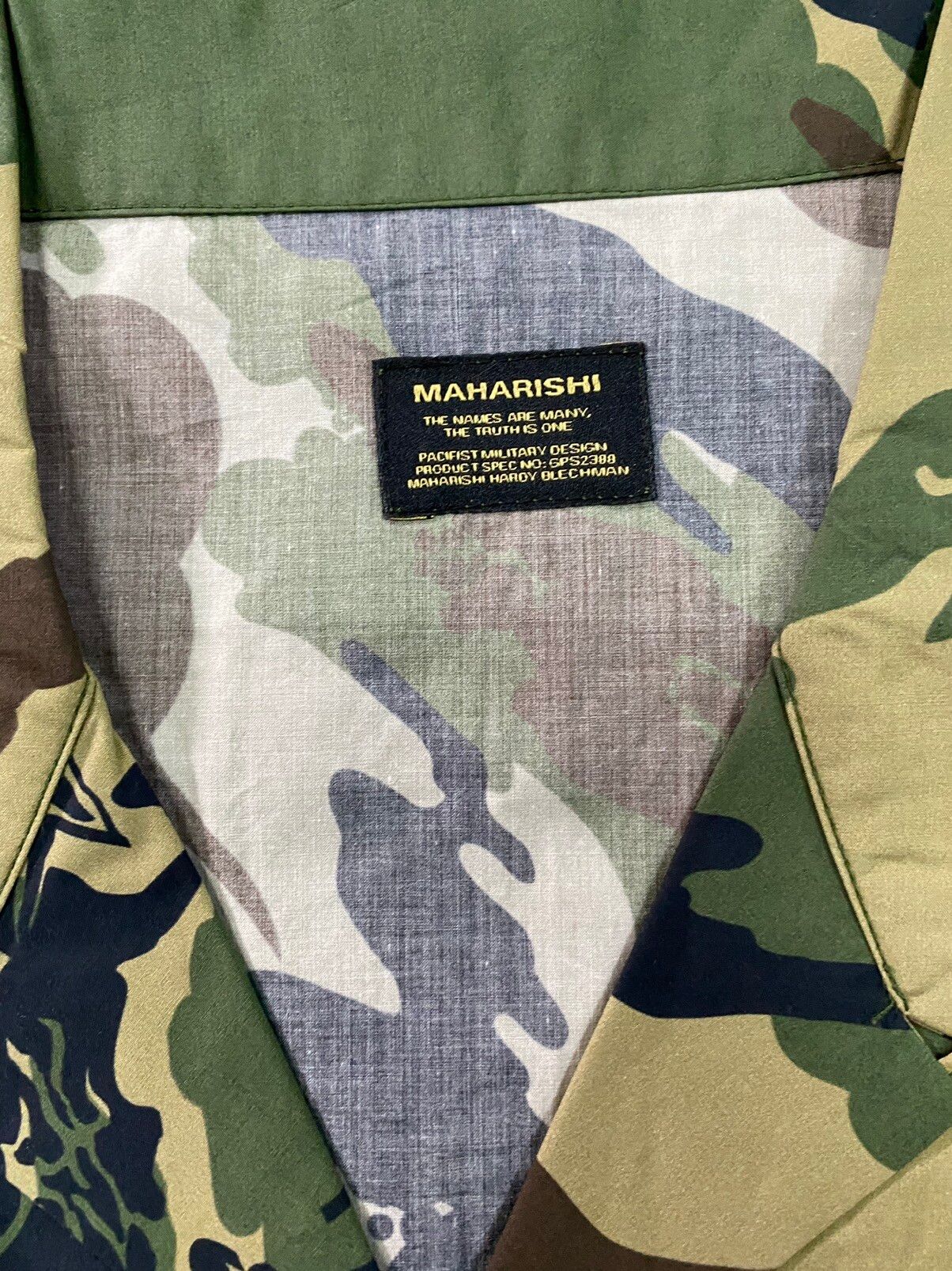 Maharishi Woodland Camo Camp Collar Shirt - 12