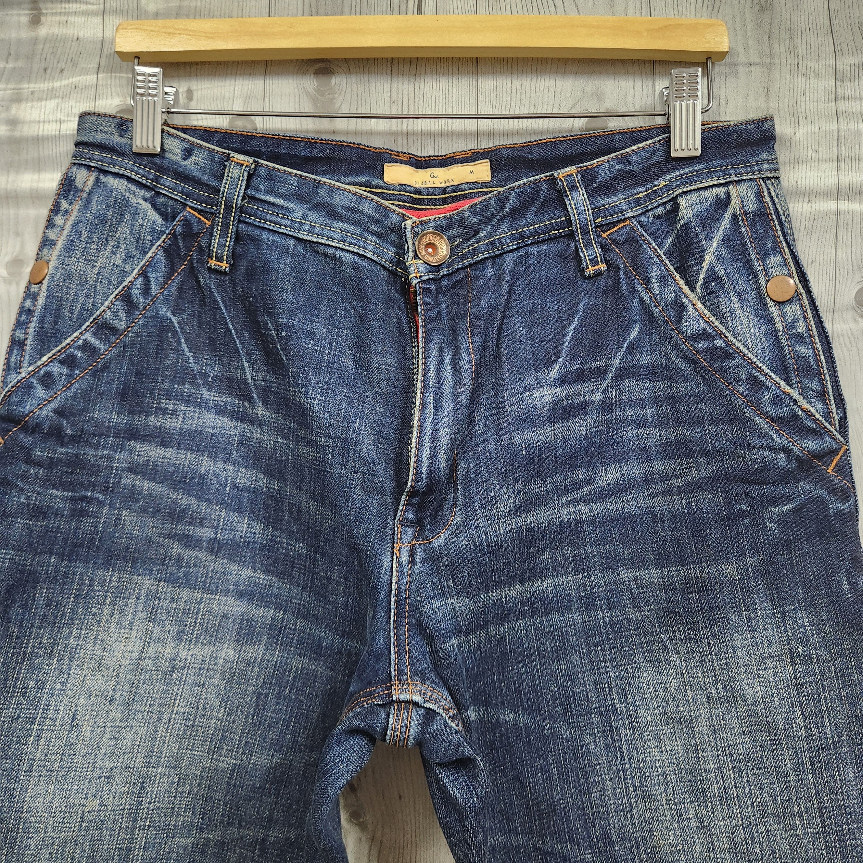 Global Work Denim Four Front Pockets Japanese Indigo Jeans - 2
