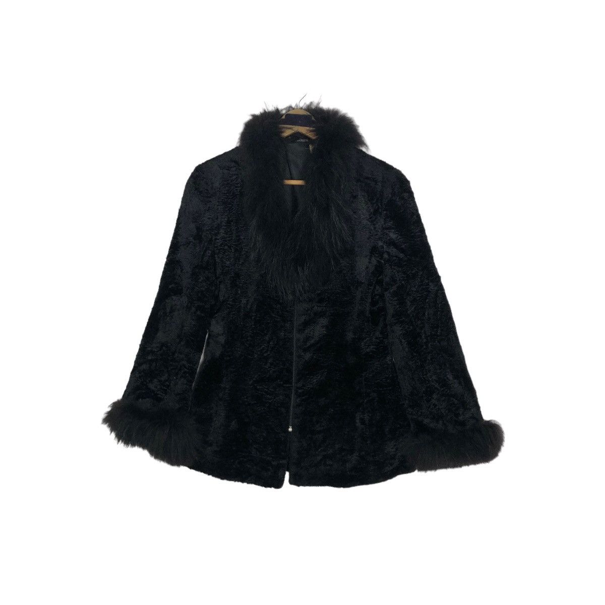 Vintage Valentino Garavani Faux Fur Velvet Jacket - 2