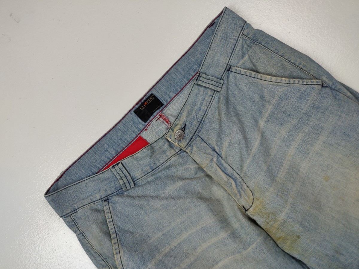 Distressed Denim - Cropped Denim Jeans Bottom Trouser - 2