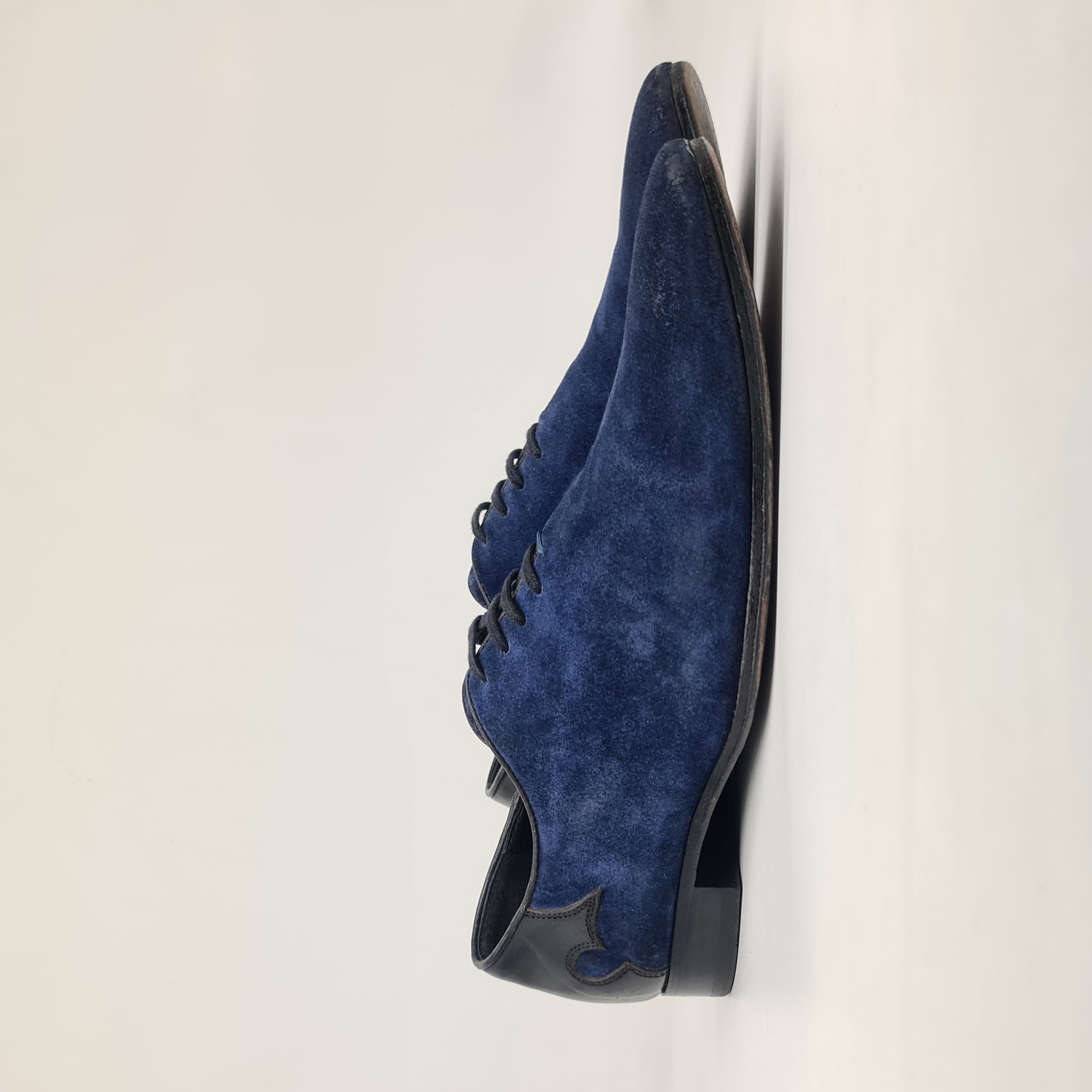 Haider Ackermann - SS16 Runway Blue Suede Oxford Shoes - 1