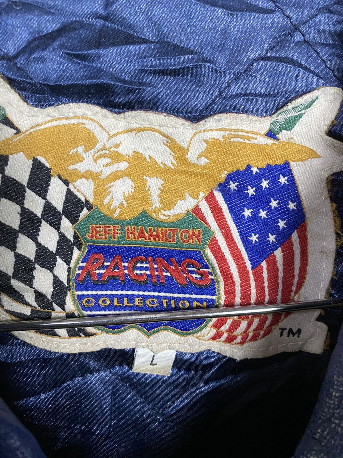 Vintage Jeff Hamilton 50th Anniversary Nascar Leather Jacket - 11