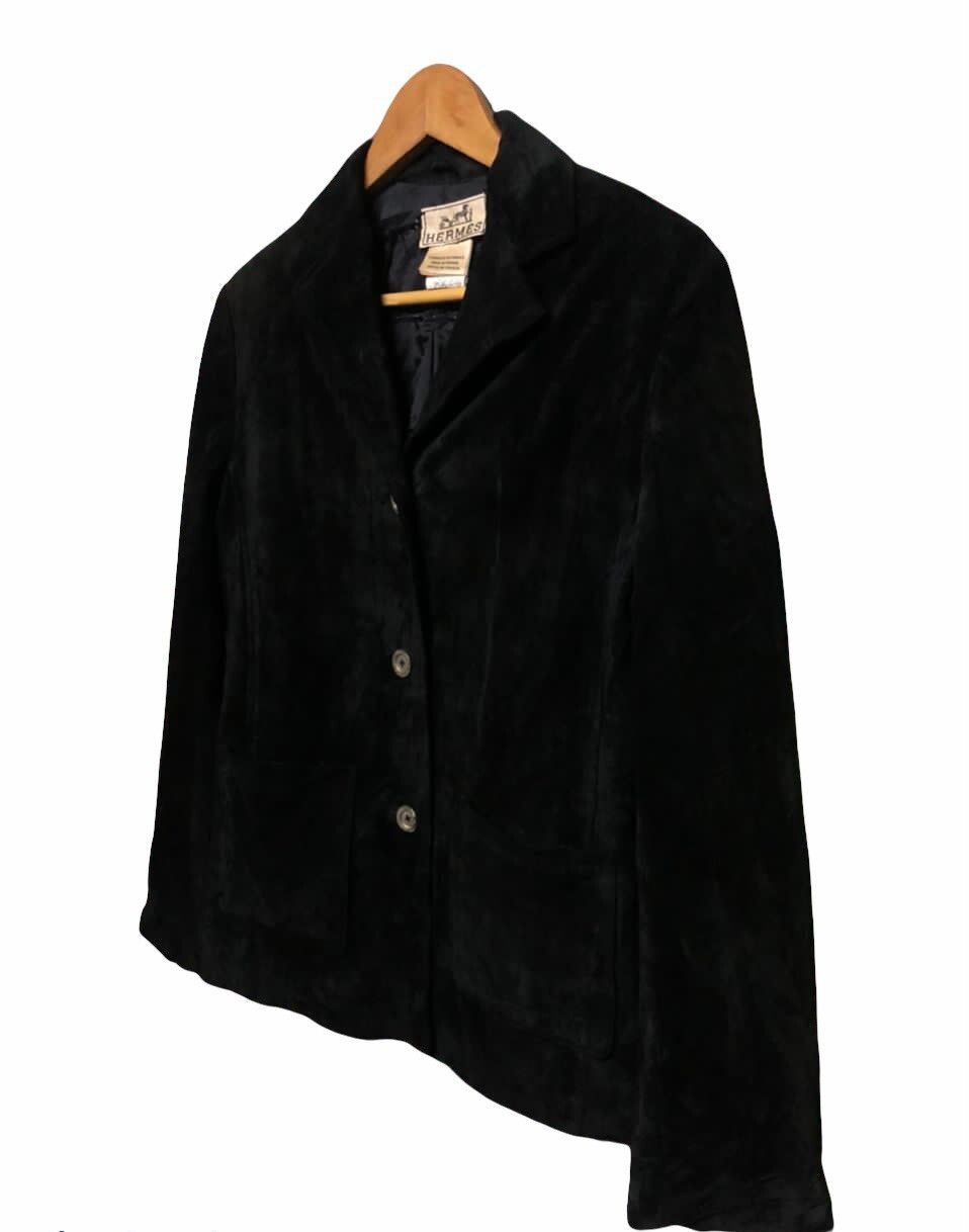 Vtg🔥Hermes Velvet Black Jacket Made In France - 6