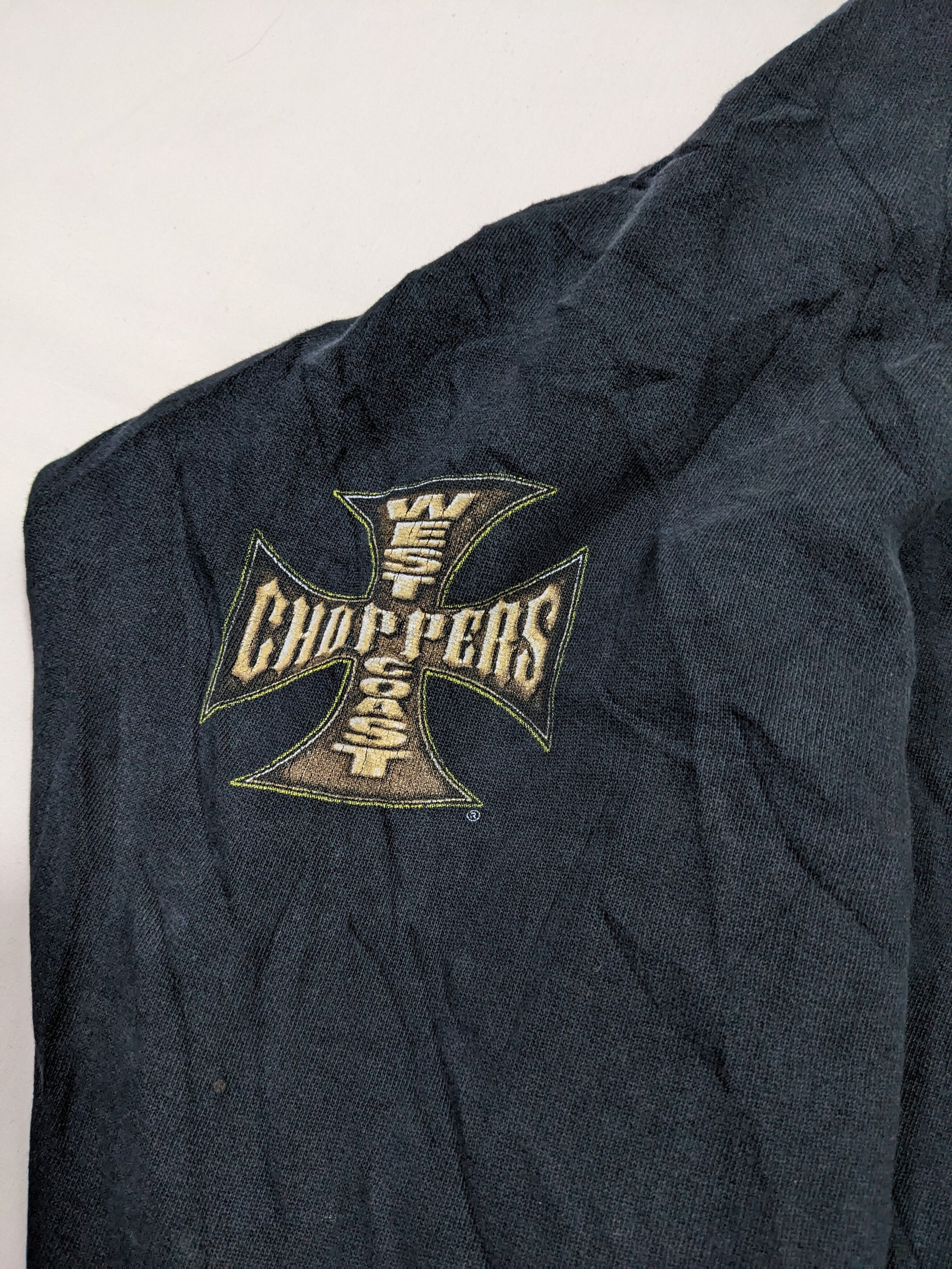 Rare Vintage 90s Misprint West Coast Choppers Hoodie - 6