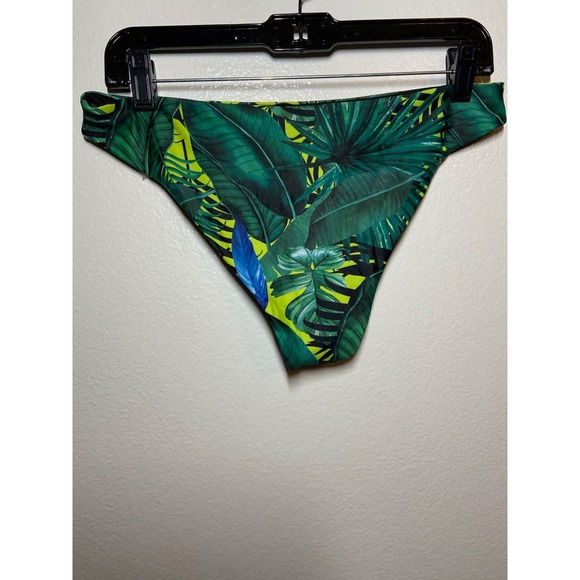 Shein Bikini 3 Piece Set Coverup Palm Leaf Green Large - 9