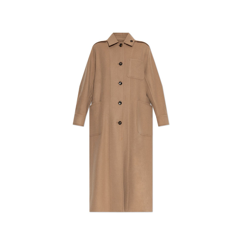 MAX MARA Aldo Brown Wool Long Coat New & Authentic (Women's - 1