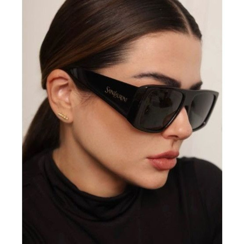 New Saint Laurent Sunglasses SL832 001 Black Shield Women Ey - 1