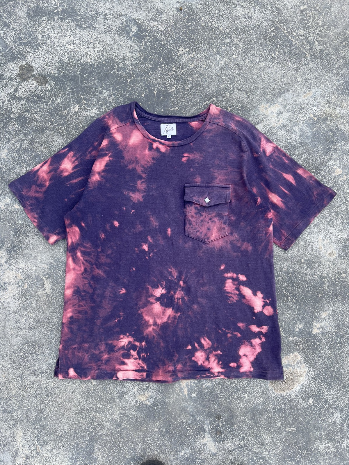 🔥🔥Needles Nepenthes Flaming Acid Wash single pocket Shirt - 5