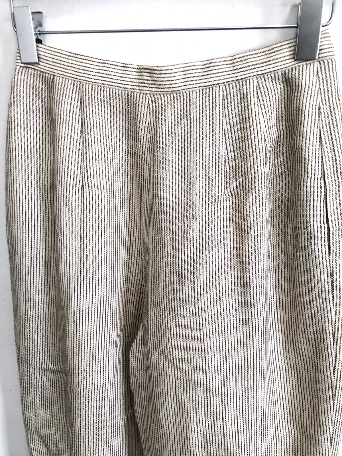 OSCAR DE LA RENTA Gabardine Stripes Rayon Pants - 10