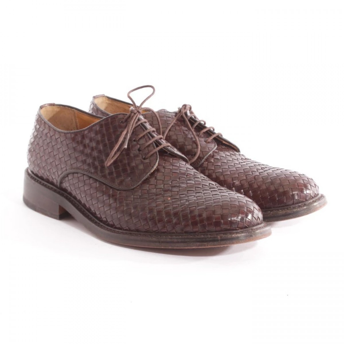 Massimo Dutti - RARE brown braided leather shoes - 2