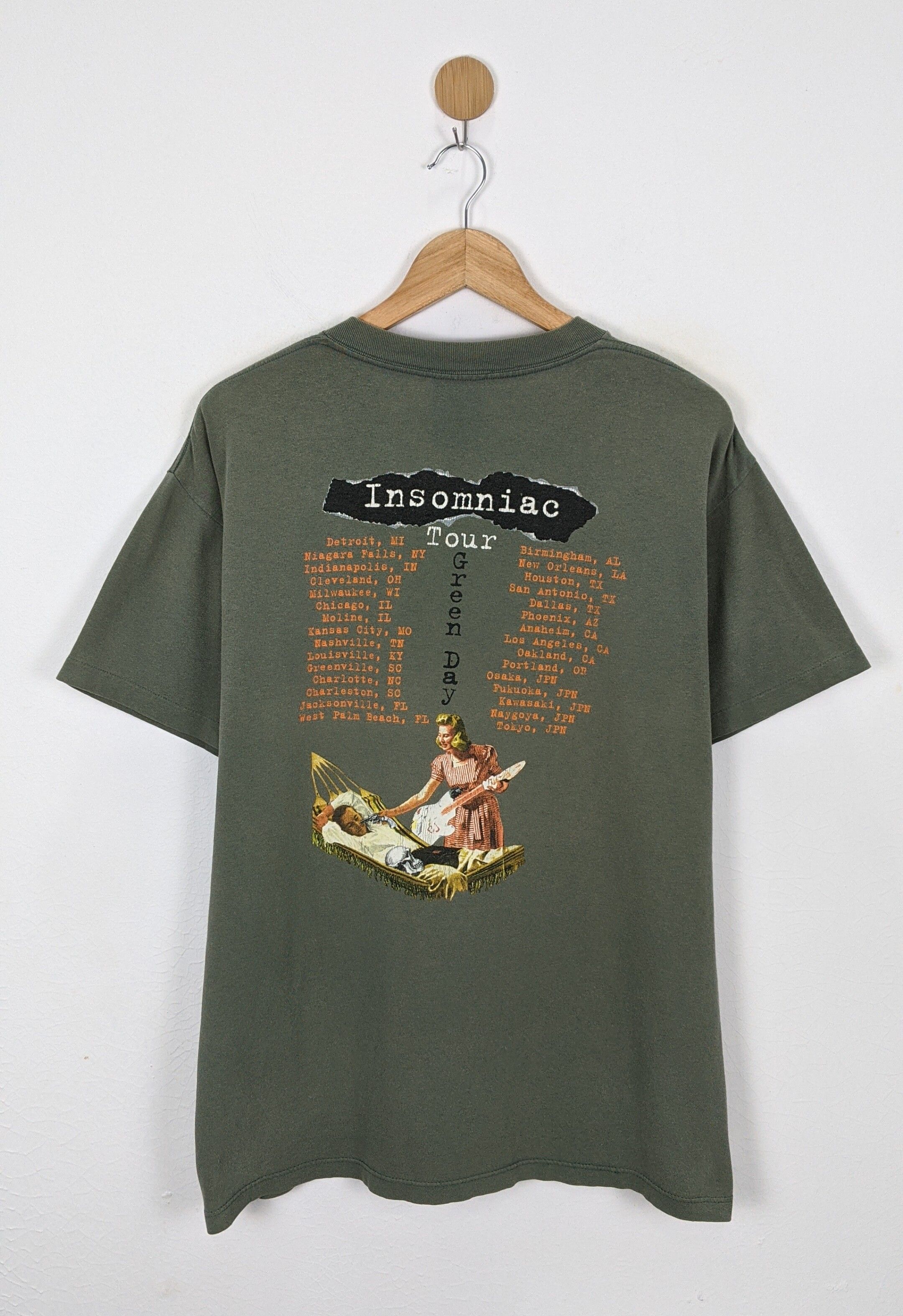 Vintage 90s Green Day Insomniack Album Pop Punk shirt - 2