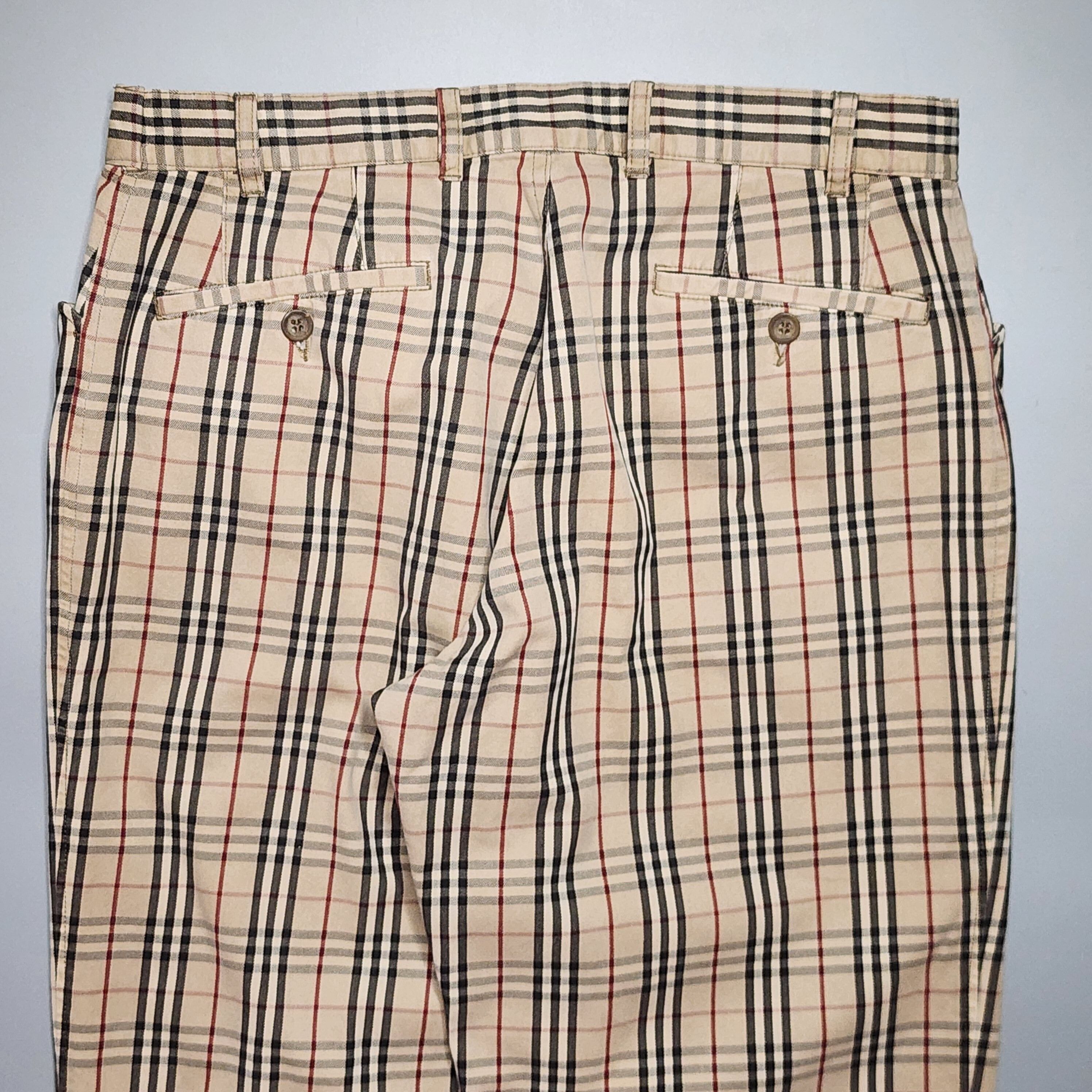 Burberry - Nova Check Cotton Twill Trousers - Vintage - 4