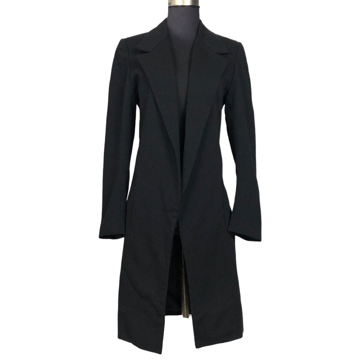 Vintage 90s Yohji Yamamoto Femme 1997AW Cutaway Overcoat - 3