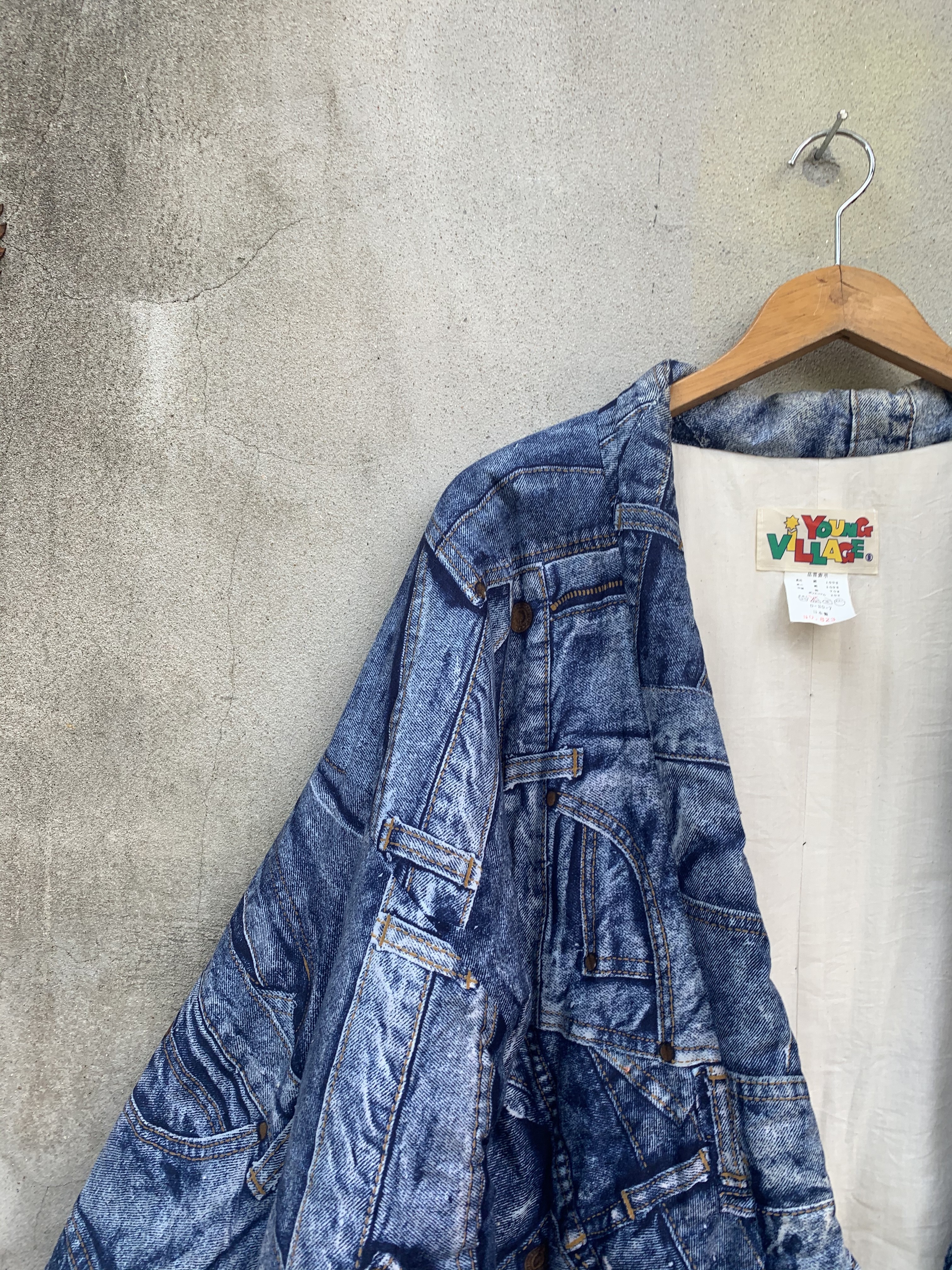 Japanese - Vintage Young Village Jeans Motive Hanten - 6