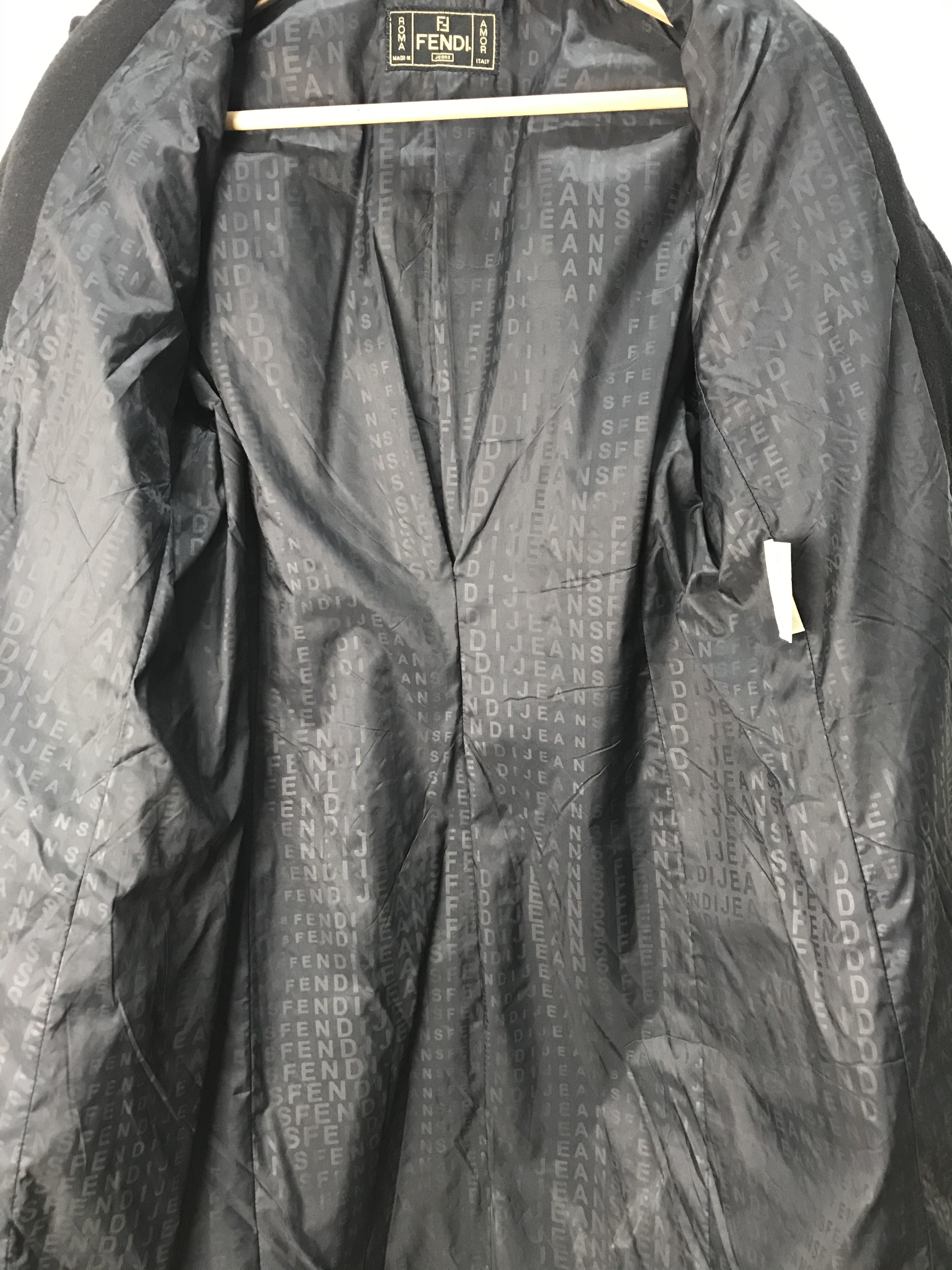 Vintage Fendi Jeans Wool Long Jacket - 11