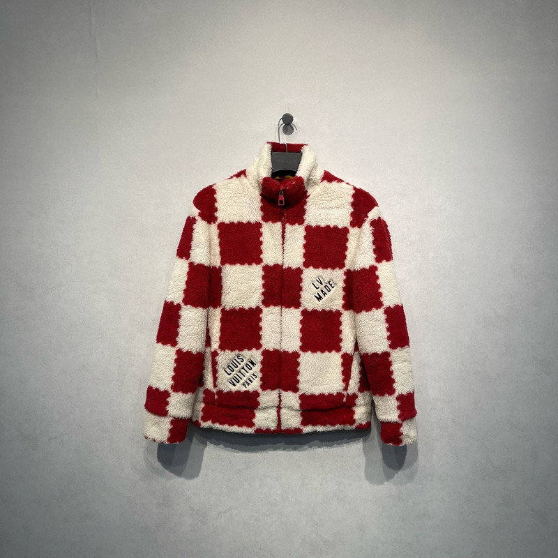 Louis Vuitton Red Damier Teddy Coat - 1