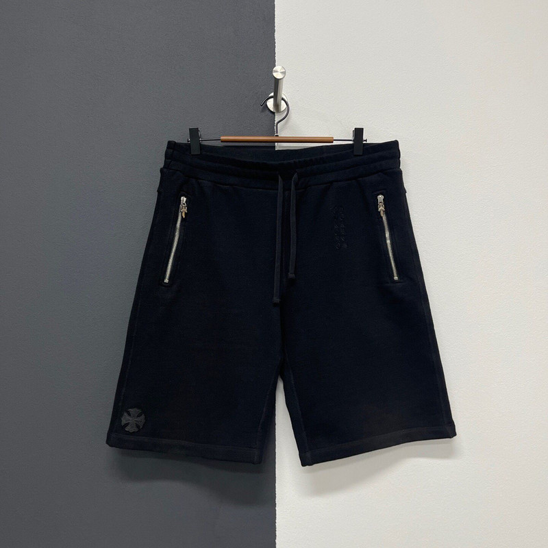 Chrome Hearts Leather Patched Shorts - 1
