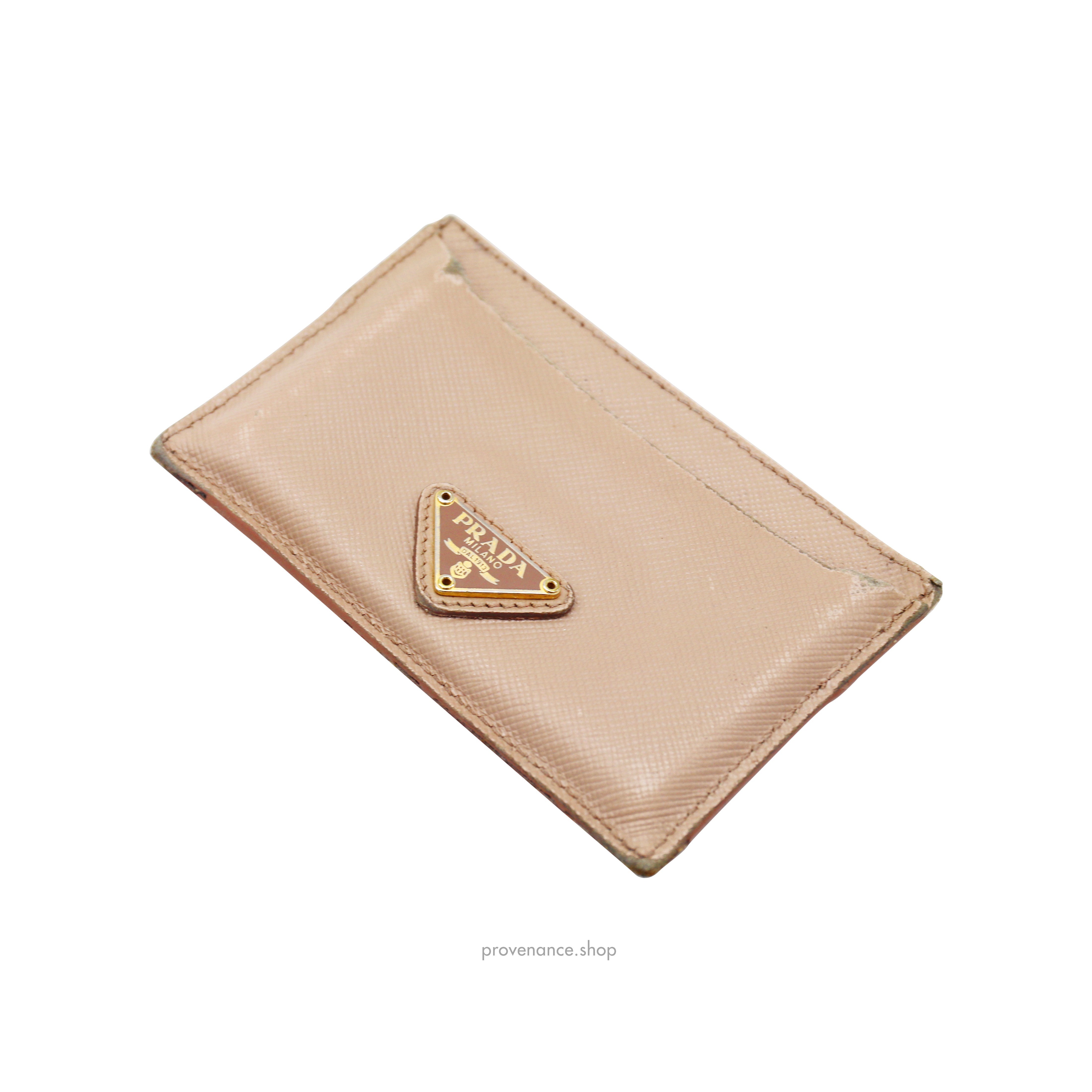 BOX   Prada Card Holder - Powder Pink Saffiano Leather - 5