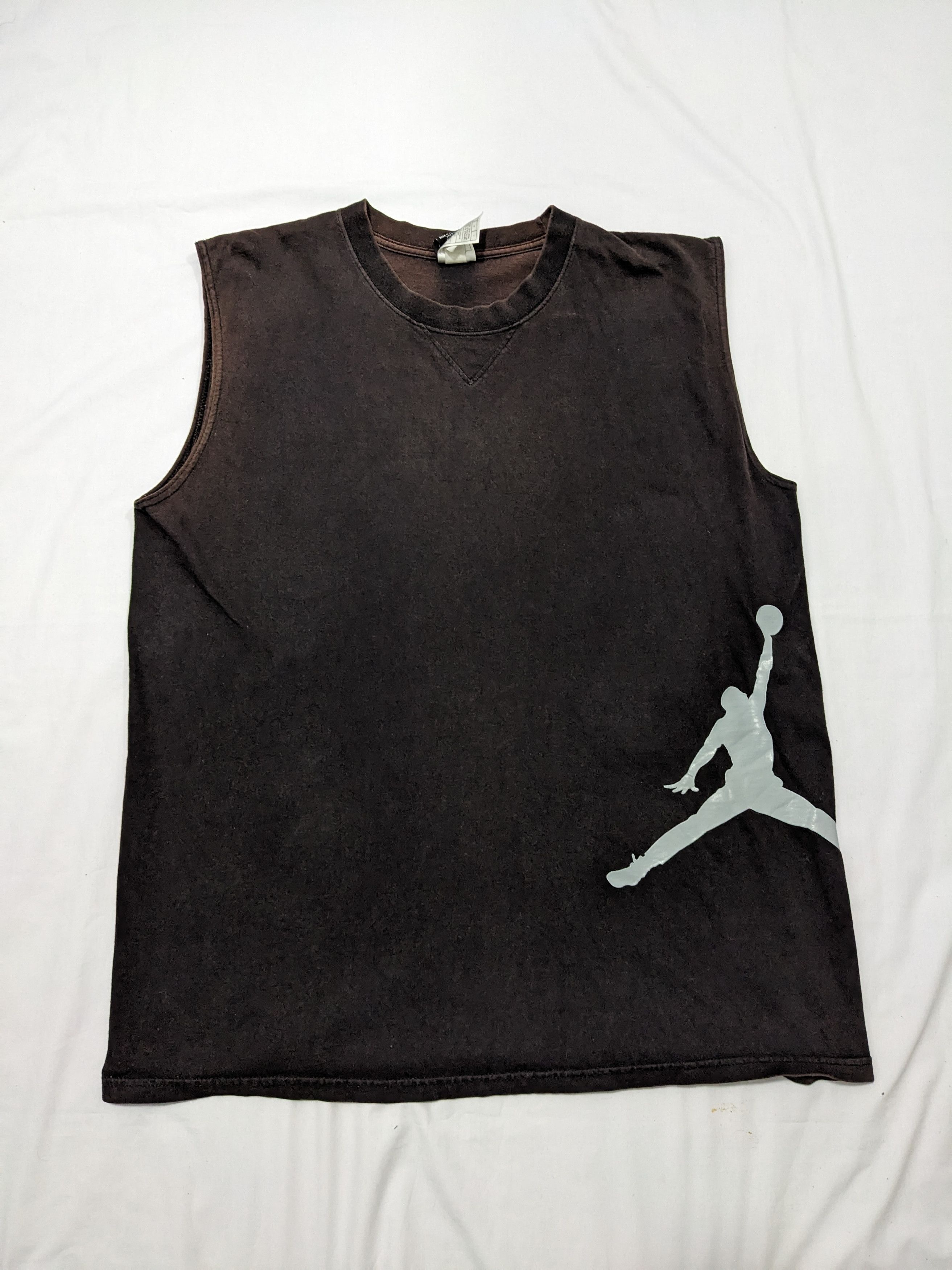 Jordan Brand - Vintage Y2K Air Jordan Sunfaded Black Tank Top Shirt - 1