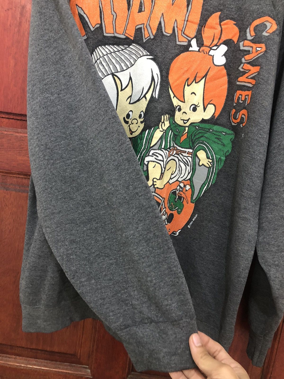 Vintage 1993 The Flintstones Kids Mirror Sweatshirt - 8
