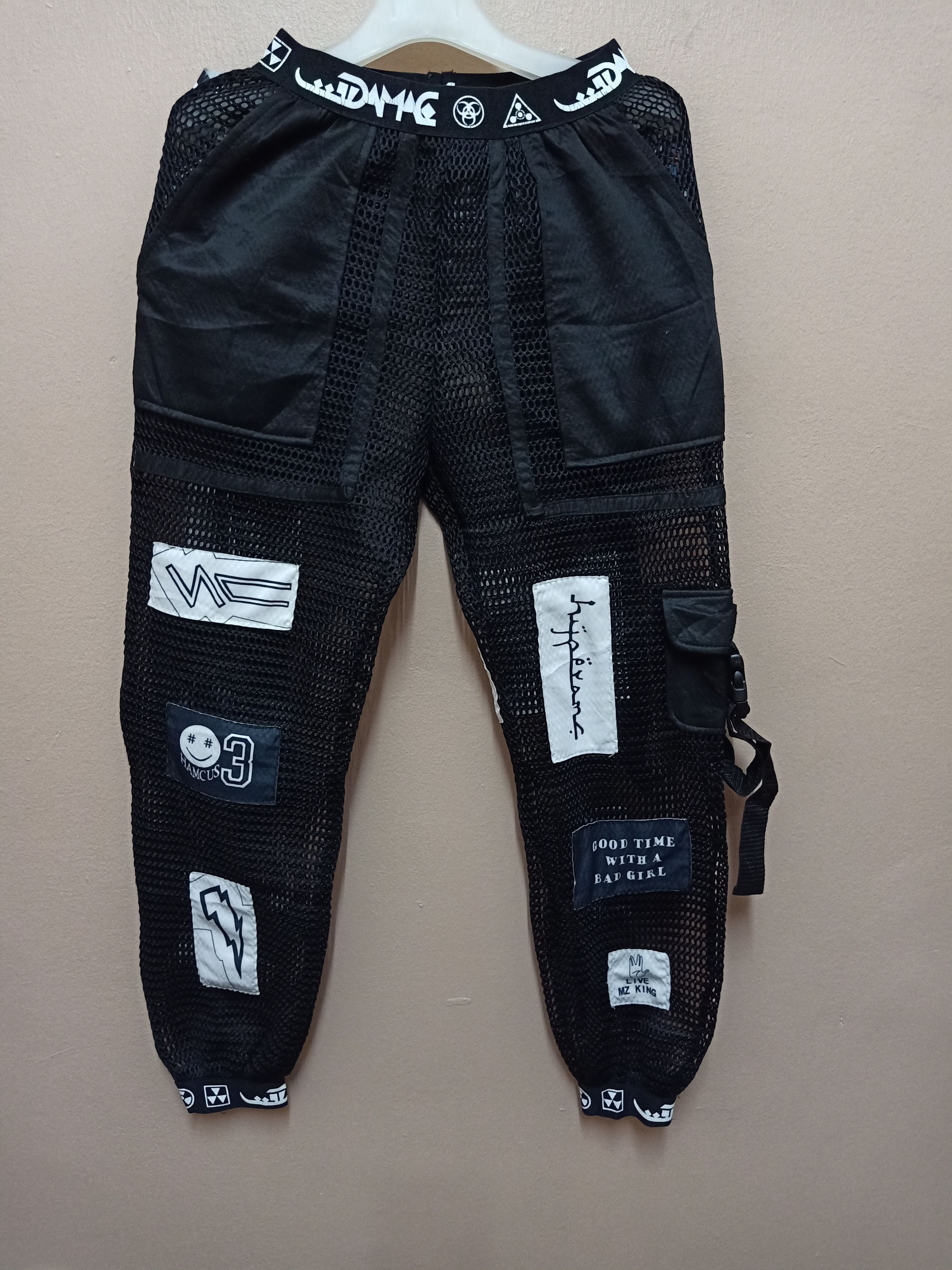 Archival Clothing - Cargo Harem Net Tactical Hip-hop Patches pants - 2