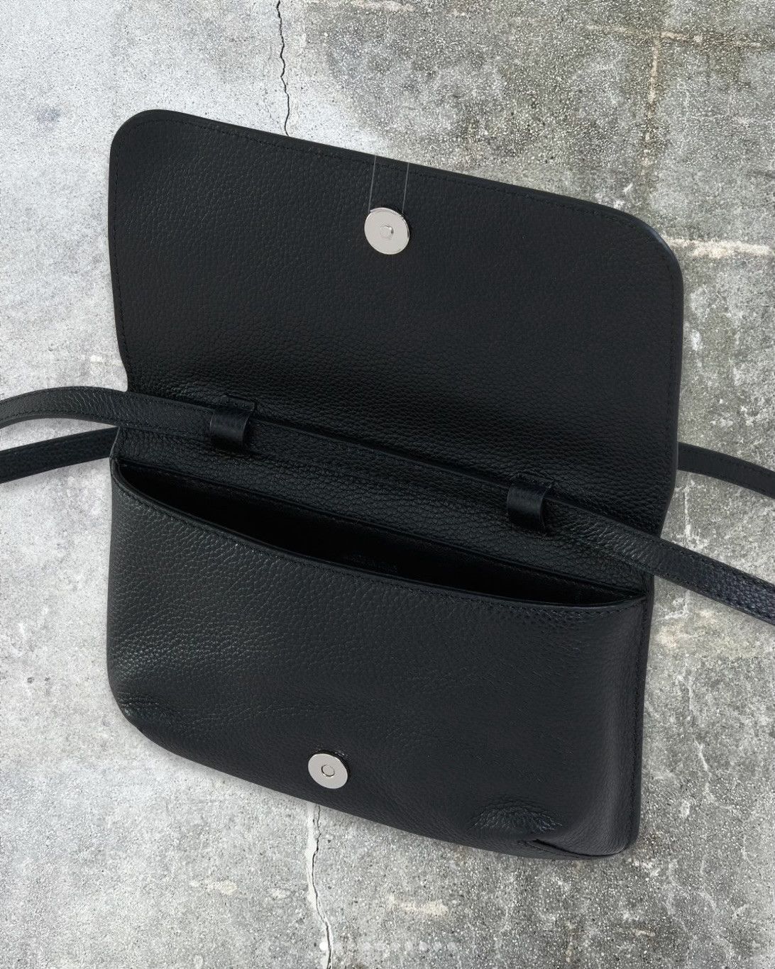 Leather Pochette Flap Bag - 4