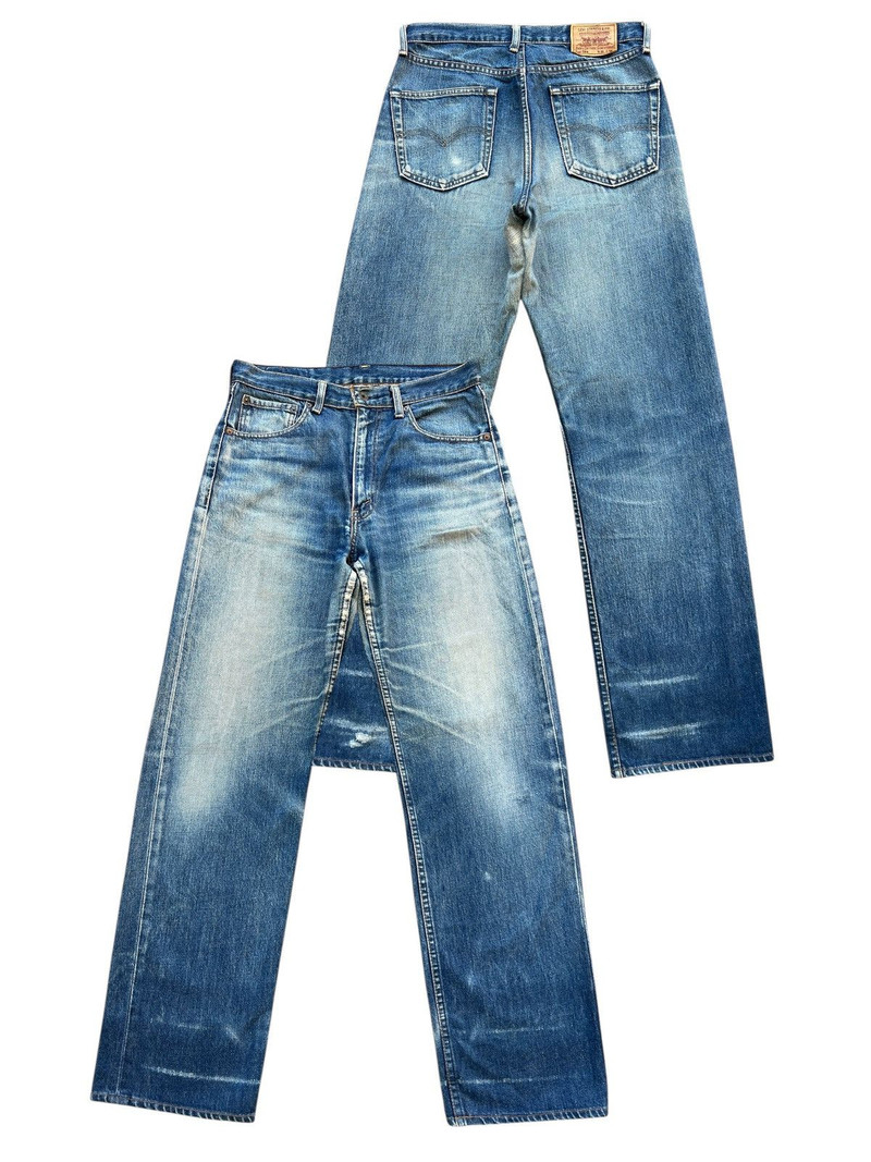 Vintage Levis 504 Baggy Wide Distressed Denim Jeans - 1