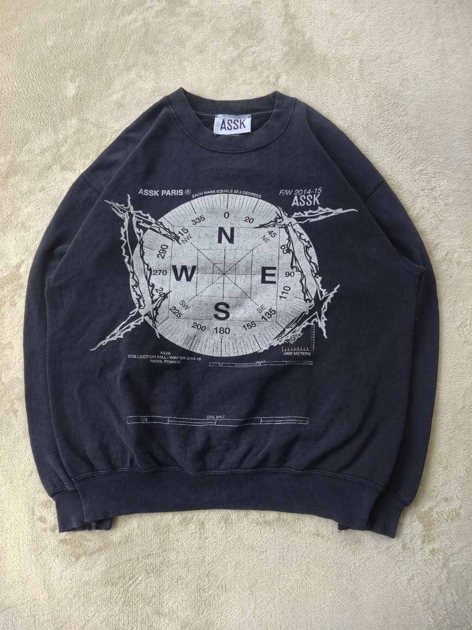 Rare🔥 ASSK Compass Collection Fall/Winter 2014-15 Paris France Sweatshirts - 2