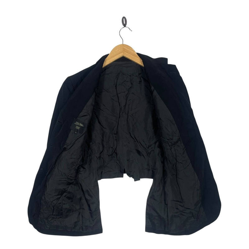 Vintage Jean Paul Gaultier Femme Black Cropped Back Panel - 1
