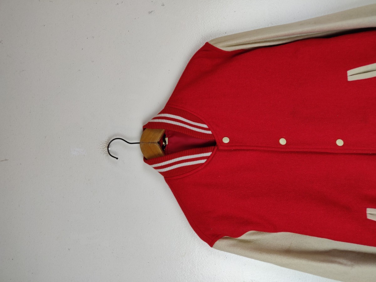 Varsity Jacket - Plain Wool Streetwear Outerwear - 3