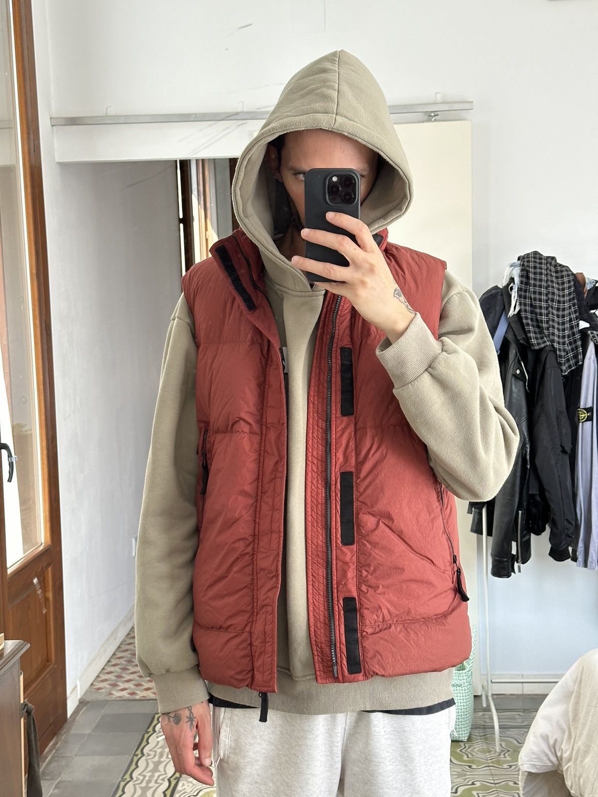 Stone Island Garment Dyed Crinkle Reps NY Down Vest - 1