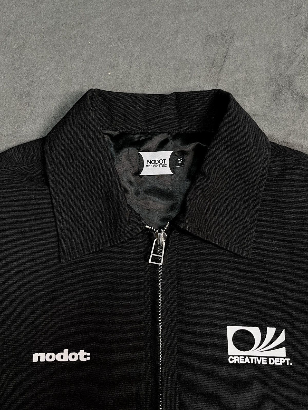 Hype - Nodot Y2k Two Way Zipper Black Workwear Jacket Medium - 2